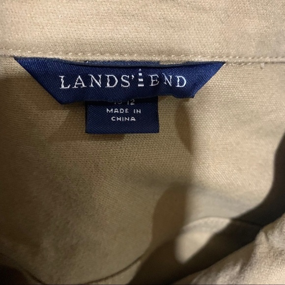 Lands End Lighthouse Tan Button Front Crop Jacket - Picture 10 of 10